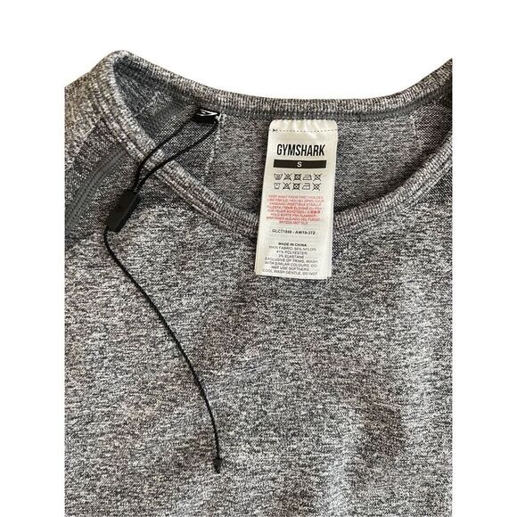 Gym shark grey long sleeved cropped work out top - Picture 2 of 3